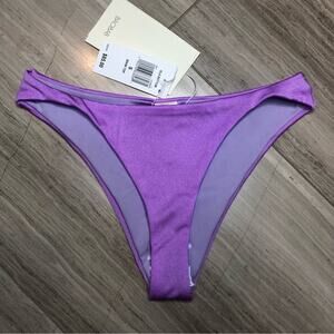Baobab Ola Shimmer Strap Bikini Bottom Swim Summer Trip Grenade Lavender Purple